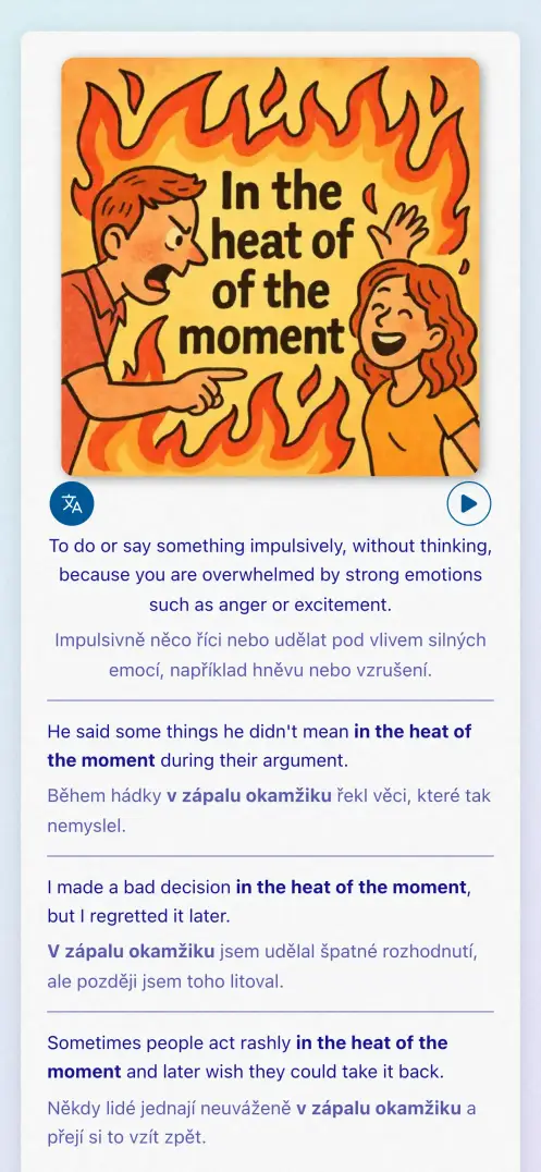 Snímek obrazovky aplikace