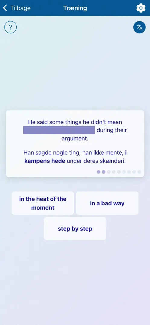 Skærmbillede af appen