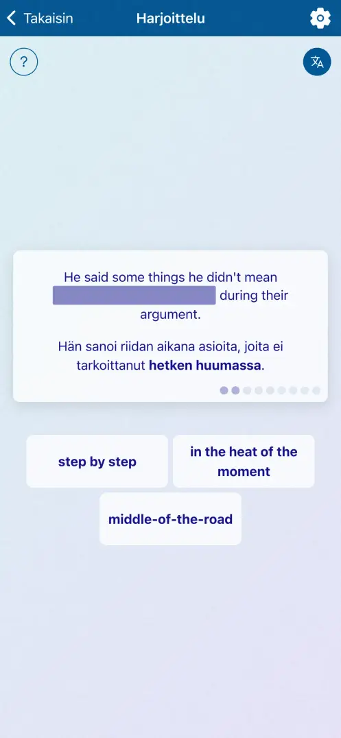 Sovelluksen kuvakaappaus
