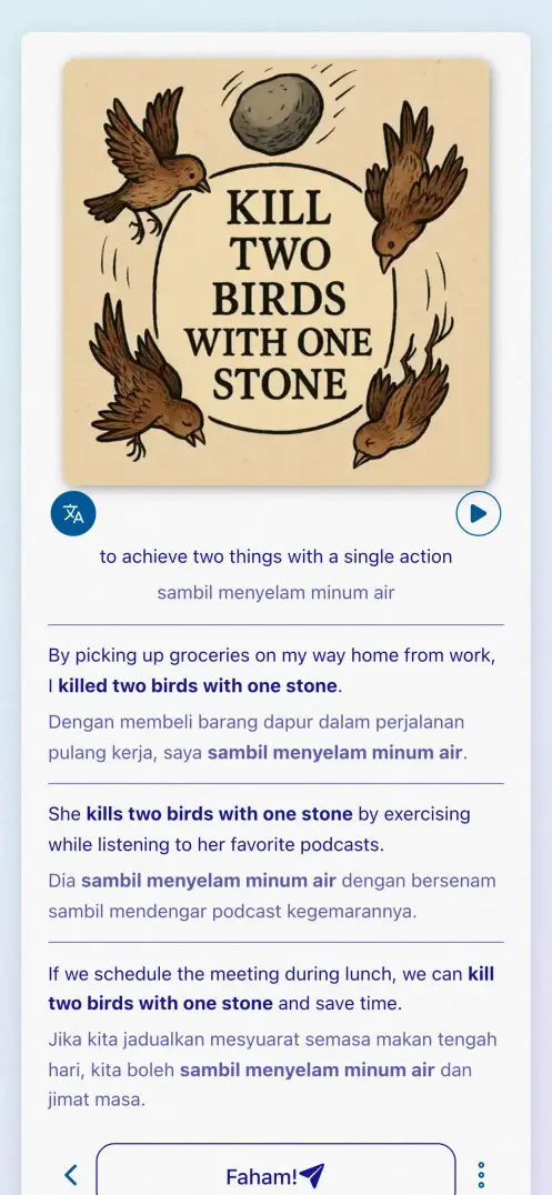 Tangkapan skrin aplikasi