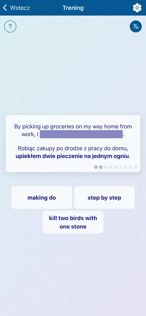 Zrzut ekranu aplikacji