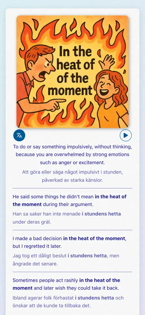 Skärmbild från appen