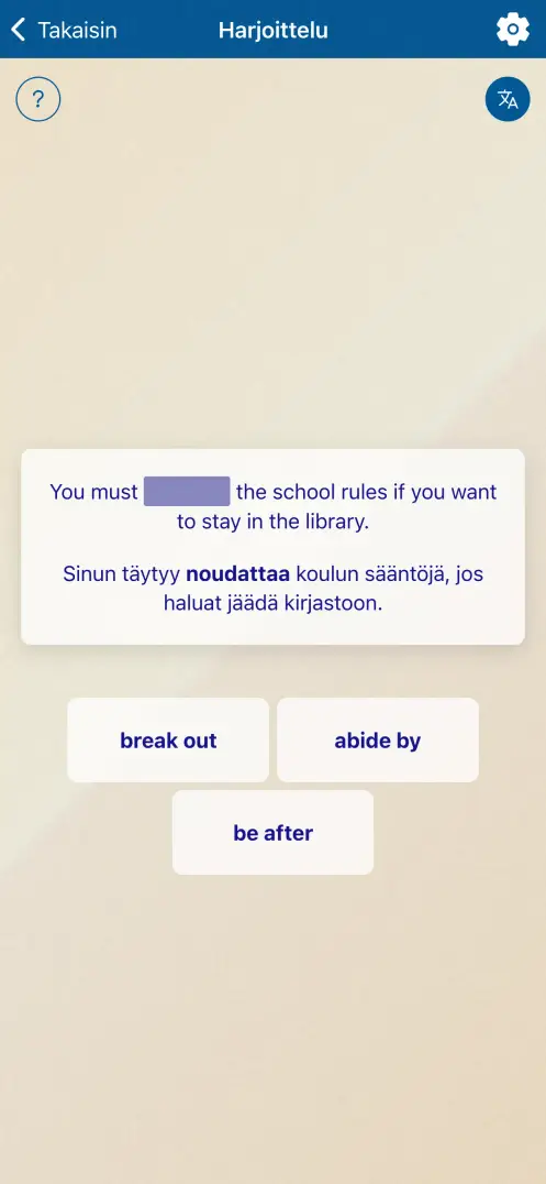 Sovelluksen kuvakaappaus