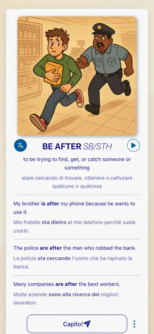 Schermata dell'app